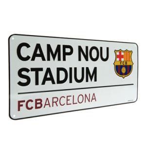 Plechová cedulka Barcelona FC ulice 