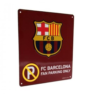 Plechová cedulka Barcelona FC No Parking
