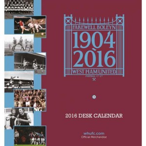 Stolní kalendář 2016 West Ham United FC
